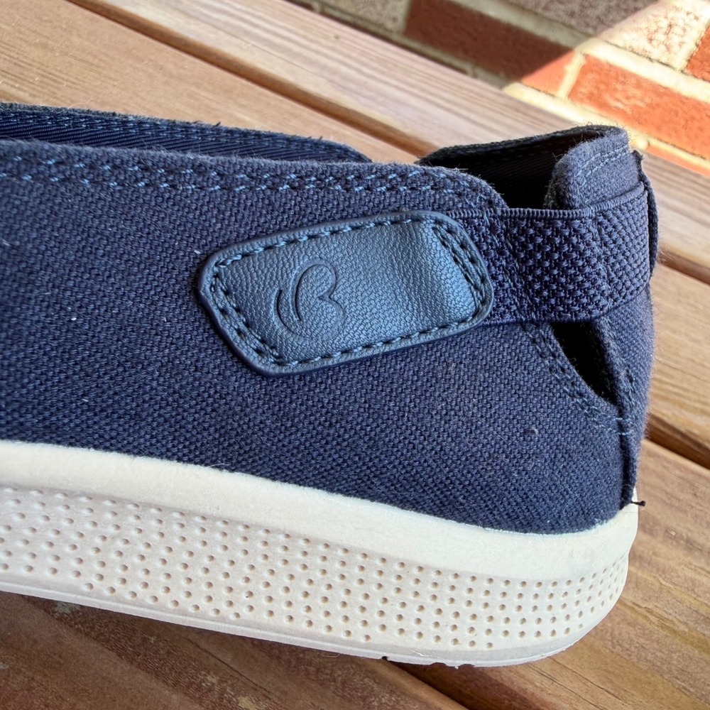 Baretraps Viccia Womens 7.5M Navy Blue Striped Woven Slip On Loafers - Picture 6 of 8